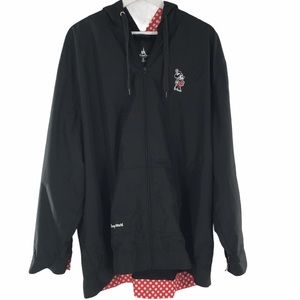 Disney Minnie Mouse Black windbreaker jacket with Red Accents